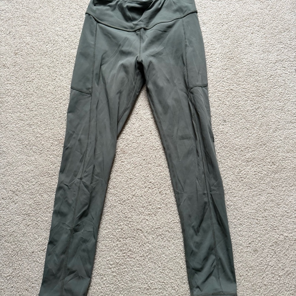 CAMBIVO Women’s Olive Green High-Waisted Leggings | Size M